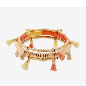 A.N.A Gold Tone 3 Piece Bracelet Set